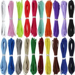 Assorted Elastic Beaded Cords 2mm 2/25 inch 300ft Elastic Bracelet String for Bracelets,Small Bungee Shock Cord for DIY Crafts, Beading and Sewing