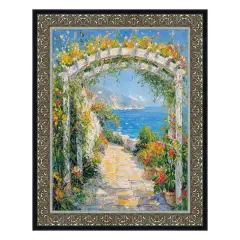 Floral Antique Silver With Black Lip Picture Frame 15x15 frame