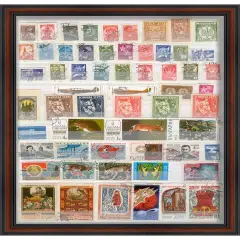 Square Shadow Box 1.75" Deep Brown Frame - UV Acrylic, Backing, Hanging Hardware