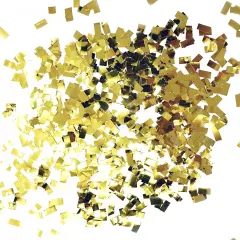 Premium Shredded Squares Tissue Paper Party Table Confetti - 50 Grams (Gold Mylar Flakes)