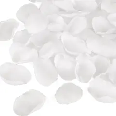 Artificial White Rose Petals 300pcs Silk Rose Petals Fake Flower Petals for Wedding Flower Girl Basket Valentines Day Anniversary Proposal Ceremony Romantic Night Party Decoration