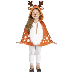 Cape Deer Hooded Toddler Halloween Costume Cape with Ears Antlers