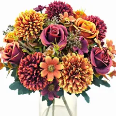 3 Pcs Artificial Fall Flowers