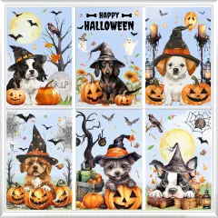 6pcs Halloween Pet Dog Window Clings