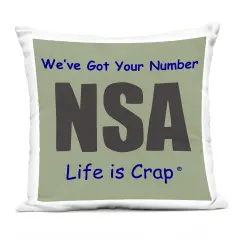Stupell Industries Got Your Number NSA Outdoor Printed Throw Pillow Design by LIC, 18 x 7 x 18