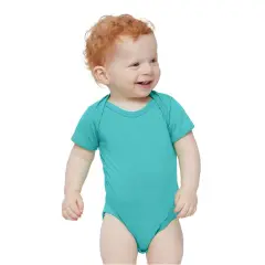 Rabbit Skins&reg; Gentle Touch Fine Jersey Baby Bodysuit Caribbean