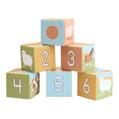 Kaplan Early Learning Company Farm Animal Soft Blocks - 6 Pieces