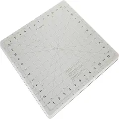 Rotating Cutting Mat - 14" x 14" Grid to Cut Fabric Squares Easily - Perfect for Quilting, Sewing and Craft Projects - Self-Healing Mat - Gray