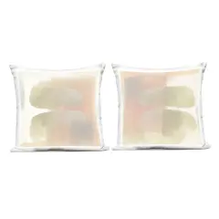 Stupell Industries Neutral Oblong Shapes Abstract 2pc Outdoor Printed Throw Pillow Set Design by June Erica Vess, 18 x 7 x 18