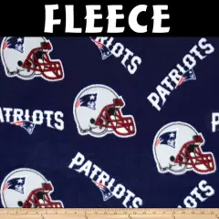Licensed NFL New England Patriots Fleece 6465-D Fabric by the Yard