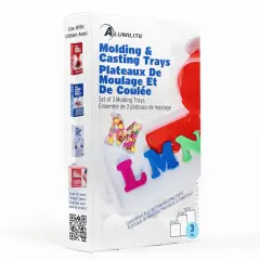 Mold- It-Cast-It Molding and Casting Tray Molds 3 PK - (1 each; 3"x3"x1", 5"x3"x1", 6"x3"x1")