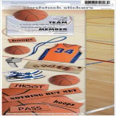 Paper House Basketball Cardstock Stickers