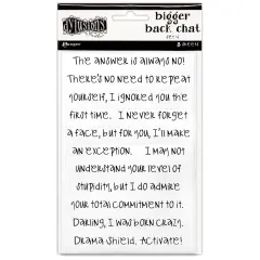Dyan Reaveley's Dylusions Bigger Back Chat Stickers-White Set #4