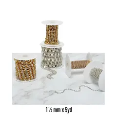 Glamorous Rhinestone Chains in Silver and Gold