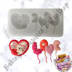Valentines Love balloons Silicone Mold