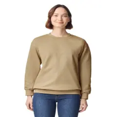 Gildan&reg; Hammer Maxweight Crewneck Long Sleeve Sweatshirt Soft, Durable, and Classic Fit TAN