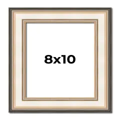 Photo Size Contemporary Silver Frame - UV Acrylic, Foam Board Backing, Hanging Hardware