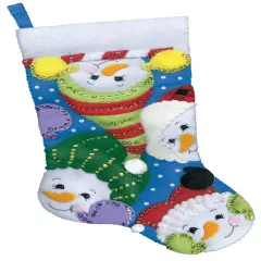 Design Works Felt Stocking Applique Kit 18" Long-Peek A Boo