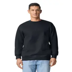 Gildan&reg; Hammer Maxweight Crewneck Long Sleeve Sweatshirt Soft, Durable, and Classic Fit PITCH BLACK