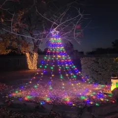 Outdoor Christmas Lights 344 LED Christmas Star String Lights Waterfall Tree Lights Waterproof Christmas Decorations Outdoor Indoor