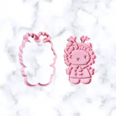 Cute CatChristmas Cutter +Stamp4 Inches each Reindeer