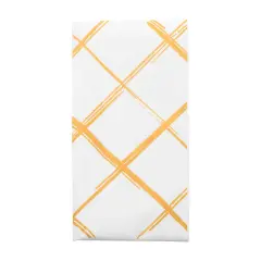 Durable White with Gold Diamond Paper Dinner Napkins (600 Napkins)