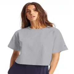 Champion&reg; Ladies Cropped Heritage T Shirt OXFORD GRAY