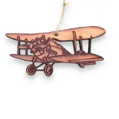 Bi Plane - Cedar Ornament