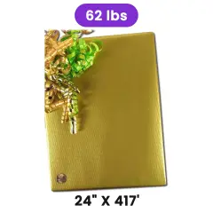 Vintage Gold Embossed Metallic Wrapping Paper 24" x 417" Roll