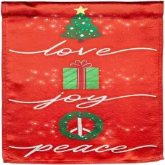 Love Joy Peace Christmas Garden Flag 2 Sided