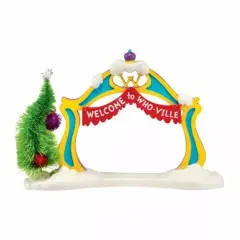 Kitcheniva Welcome to Who-ville Grinch Archway Village Christmas Ornaments