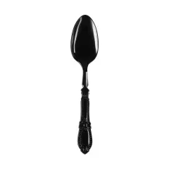 Black Baroque Disposable Plastic Dinner Spoons (480 Spoons)