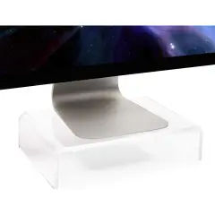 Acrylic Computer Monitor Stand, Clear Display Riser (12.1 x 8 x 3 in)
