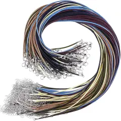 100pcs Necklace String, Necklace Cord with Clasp Bulk for Jewelry Bracelet Making