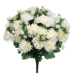 Allstate Chrysanthemum Artificial Floral Spray - 15" - White
