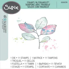 Sizzix Framelits Die & A5 Stamp Set By 49 & Market-12/Pkg