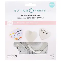 We R Button Press Refill Pack Kit-Heart - Makes 9 Pins