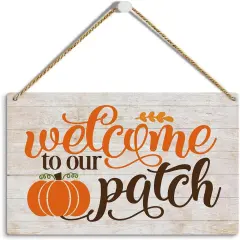 Rustic Farmhouse Fall Signs Door (Welcome Patch)