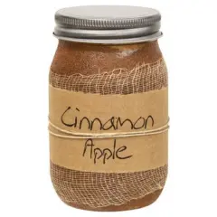 16 oz Cinnamon Apple Jar Candle Burn for 100 Hours in Rustic Design