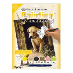 PJS50 | Painting by numbers&trade; 10pc 8.75" x 11.375" Labrador Puppy Painting Project