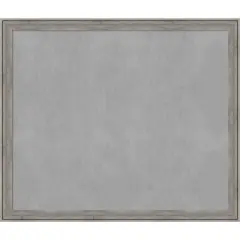 Pinstripe Lead Grey Wood Framed Magnetic Board