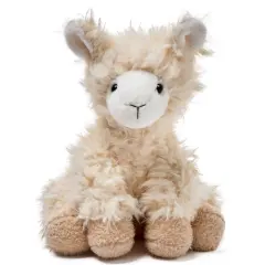 Bearington Fuzzy Plush Llama Stuffed Animal, 11.5 Inches, For Ages 0-14 White