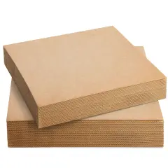 24 Pack Corrugated Cardboard Sheets 12x12, Flat Square Card Board Inserts for Packaging, DIY Crafts