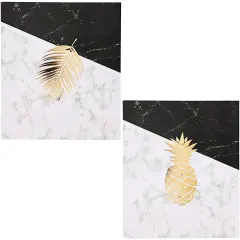 Paper Junkie Planner Binder (10 x 11.5 in, Marble Design, 3-Rings, Pack of 2) White