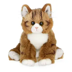 Bearington Manny The Tabby Cat Plush, 10.5 Inch Orange Cat Stuffed Animal, For Ages 3-14