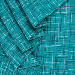 Mook Fabrics Linen Look Flannel Fabric [108 in. Wide] - By The Yard Tile Blue