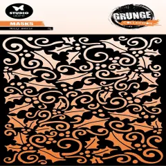 Studio Light Grunge Stencil 5.9"X8.27"-Holly Swirl