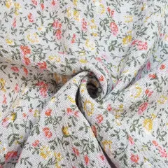 1 Yard Rayon Crinkle Gray Orange Fabric for Apparel & Costume Sewing 50/52" Width