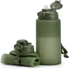 Collapsible Water Bottles 32oz -Green