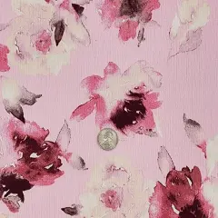 1 Yard Dusty Pink 100% Rayon Crinkle Fabric 50/52" Wide Lightweight Crepon